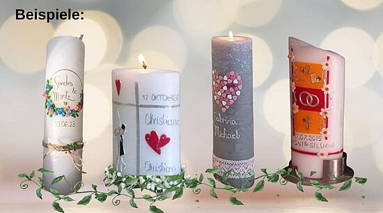 Hochzeitskerze - selbst gestalten