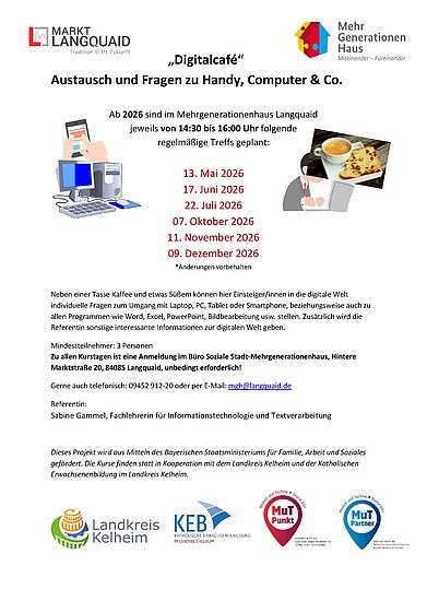„Digitalcafé“ - Austausch und Fragen zu Handy, Computer & Co.
