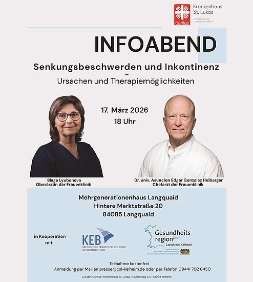 INFOABEND: Senkungsbeschwerden und Inkontinenz